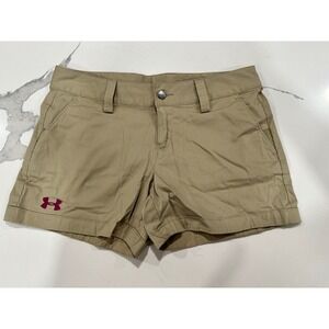 Under Armour Women's Size‎ 4 Khaki Golf Shorts Athletic Fitted